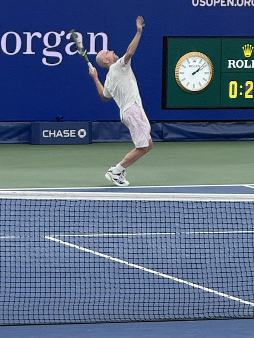 wider serve position